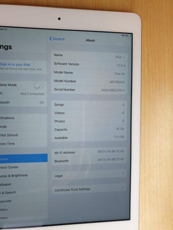 iPad Air A1474 16GB ROM 9.7" WIFI MODEL iOS 12.5 FREE KIDS CASE + AFTERPAY
