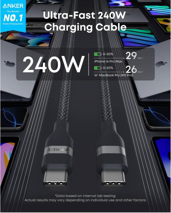 Anker USB-C to USB-C Fast Charging Cable Dirt Resistant