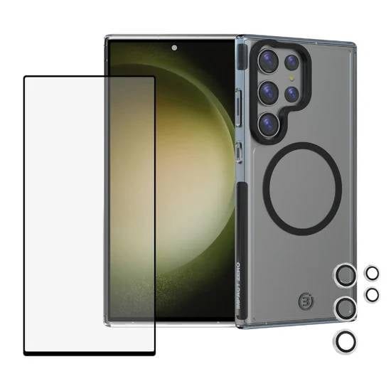 Samsung Galaxy S24 Ultra Clear MagSafe Case + Screen & Lens Protector–3sixT