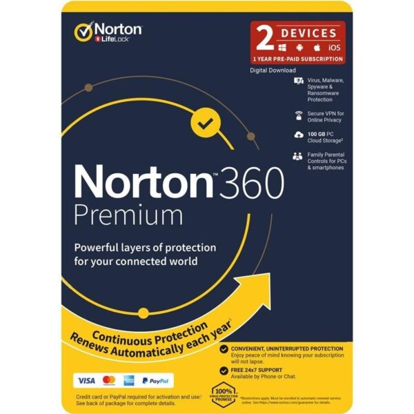 59428b5a-af44-4b51-ad4f-140baa4da6dc-5.jpg Norton 360 Premium 2 Device, 12-Month ANTIVIRUS for Windows