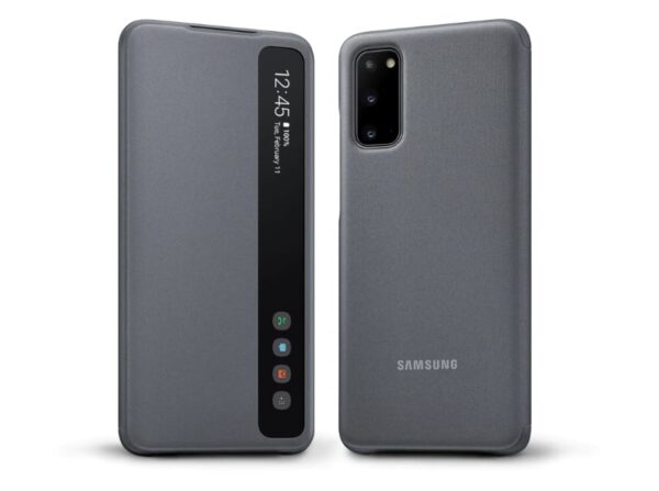 6406116d-d3e6-4984-898c-2e13d5675ec7-1.jpg Samsung Galaxy S20 Smart Clear View Cover/case -Grey