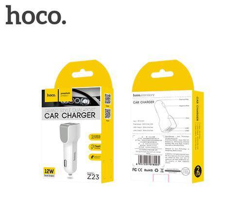 84123-2.jpg HOCO Z23 Dual Port 12W In-Car Charger 2.4A USB Car Charger