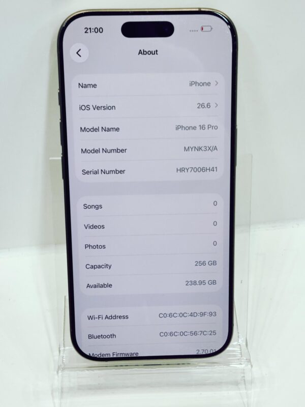 84139-2.jpg Apple iPhone 16 Pro 256GB Desert Titanium Good Condition 100% Battery