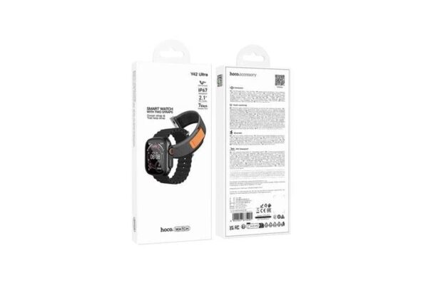 Hoco Y42 Ultra Smart Watch Black – Brand New,Feature Calling & Health tracking