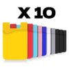 Silicon Wallet x 10pcs Credit Card Cash Stick Adhesive Holder for iPhone Samsung