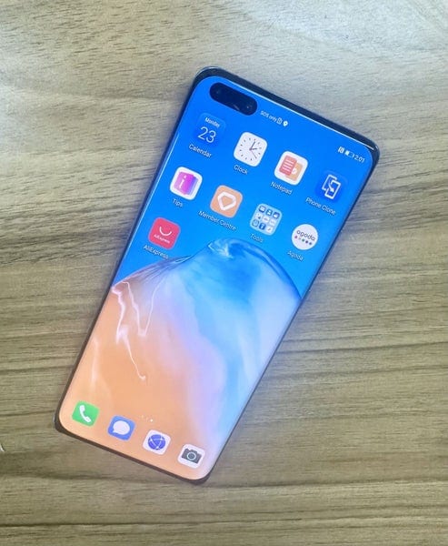 Huawei P40 Pro 5G 8GB + 256GB Dual sim Unlocked Phone Like New Silver Frost