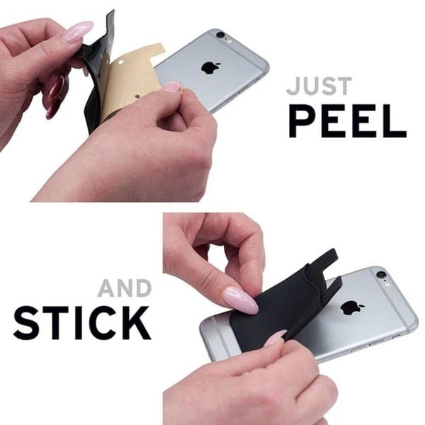 Silicon Wallet x 10pcs Credit Card Cash Stick Adhesive Holder for iPhone Samsung