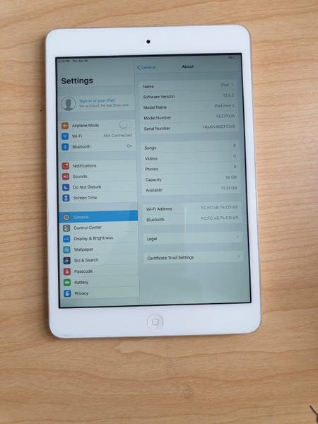 iPad mini 2 16GB A1489 iOS 12.4 WIFI ONLY Excellent Condition !! CLEARANCE SALE