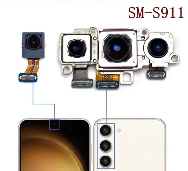 Original Samsung Galaxy S23 (SM-S911B) Front & Rear Camera Set
