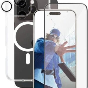 iPhone 16 Pro Clear MagSafe Case+Screen & Lens Protector–3sixT Protection Bundle