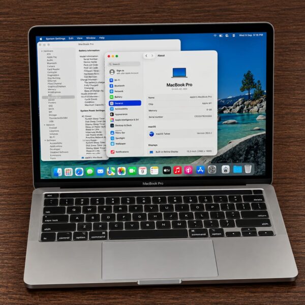 Apple MacBook Pro 13-inch M1 2020 Silver 8GB RAM 256GB SSD – Excellent Condition