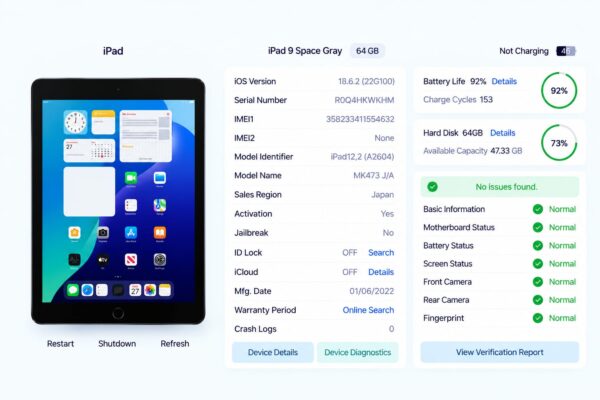 Apple iPad 9th Gen 10.2-inch 64GB Good Condition Wi-Fi + Cellular Space Grey