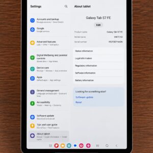 Samsung Galaxy Tab S7 FE 64GB Silver Wi-Fi 12.4-Inch Tablet – Excellent Condition