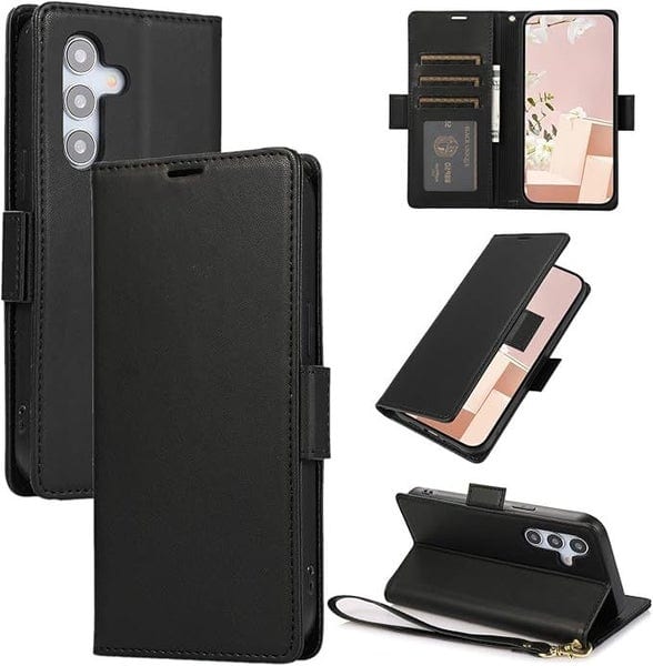 Urban Premium Leather Wallet Case for Samsung Galaxy S23+ – Black