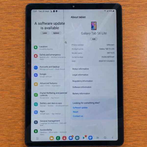 82ff076a-5783-44fc-9a73-c7ac4efd3760.jpg Samsung Galaxy Tab S6 Lite 10.4-inch 64GB Oxford Grey – Good Condition