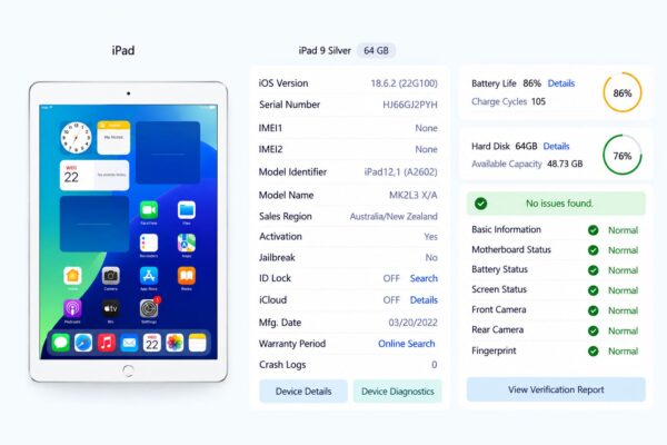 f0558dd3-5d81-4218-9206-77b92cb80b3f-1.jpg Apple iPad 9th Generation 64GB Silver 10.2-inch Good Condition-read description