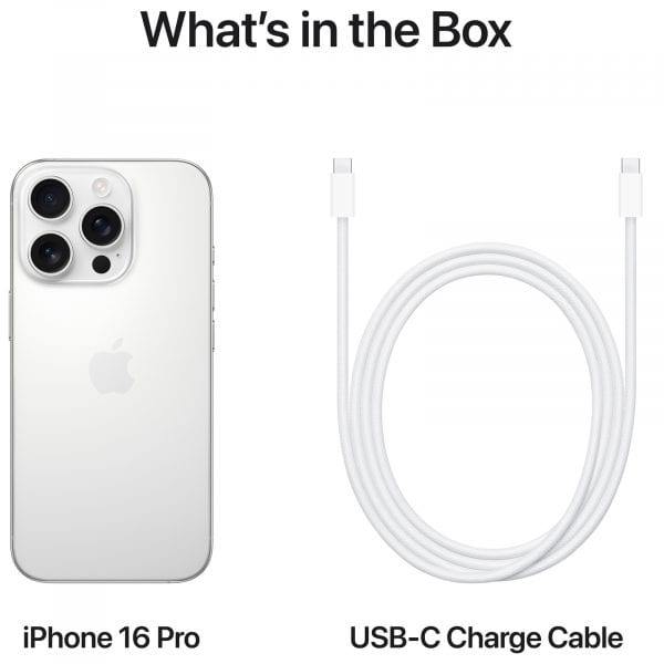 Apple iPhone 16 Pro 128GB White Titanium eSIM Only Afterpay Available