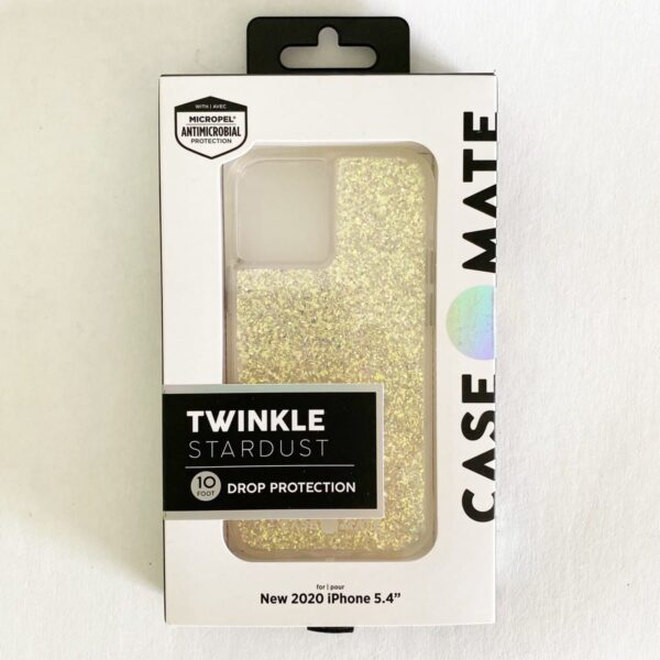 a08f0f45-030f-4a09-a9d8-57db04fe96fe.jpg Twinkle Stardust Gold Case for iPhone 12 Mini / iPhone 13 Mini 5.4-inch Protective Phone Cover