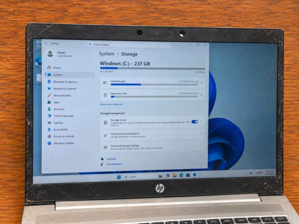 HP ProBook 455 G7 15.6-inch 16GB RAM 256GB SSD Silver - Good Condition