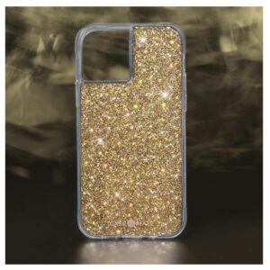 Twinkle Stardust Gold Case for iPhone 12 Mini / iPhone 13 Mini 5.4-inch Protective Phone Cover