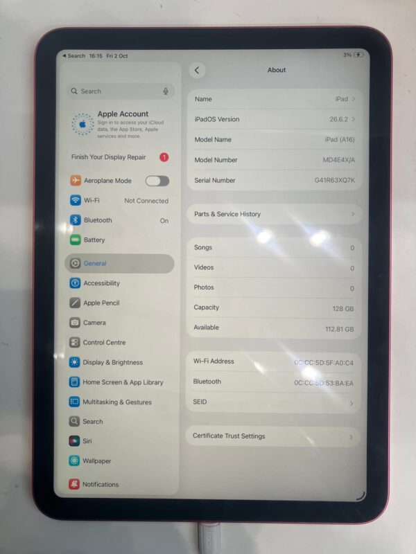 f2008fe3-e614-441f-81f0-db4d879e0d76.jpg Apple iPad A16 128gb Red (B grade) Excellent condition